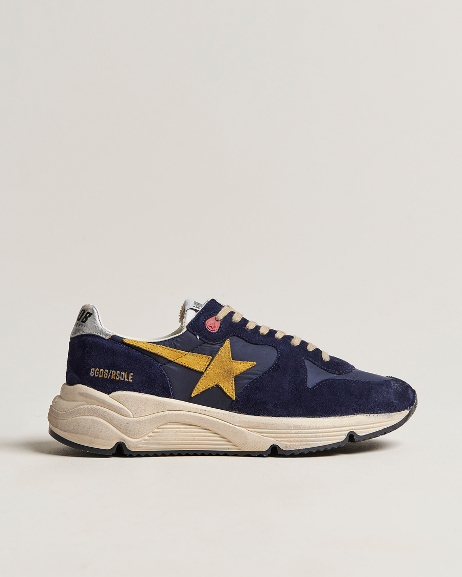 Herre | Golden Goose Deluxe Brand Running Sole Sneakers Navy/Mustard | Golden Goose | Deluxe Brand Running Sole Sneakers Navy/Mustard
