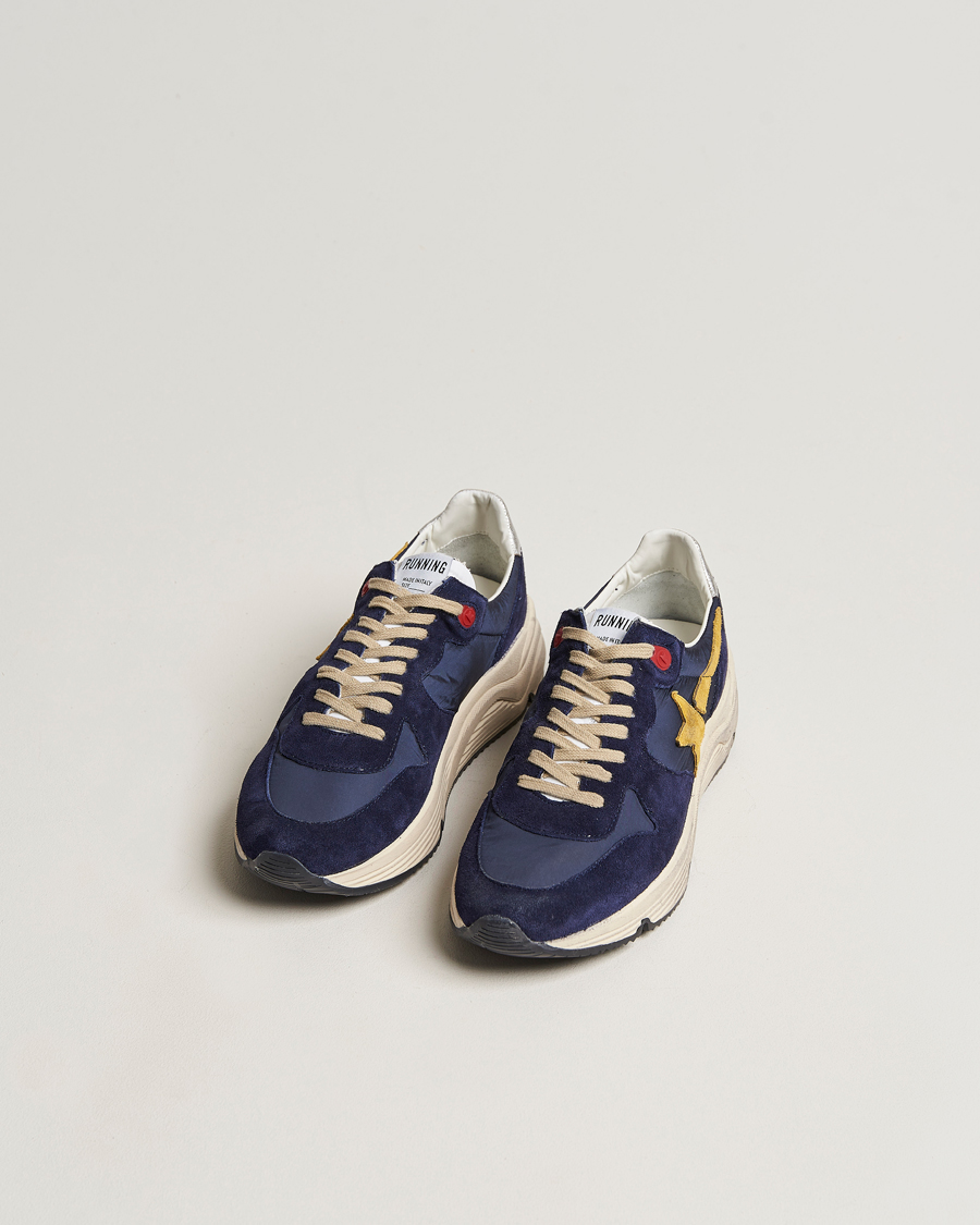 Herre |  | Golden Goose Deluxe Brand | Running Sole Sneakers Navy/Mustard