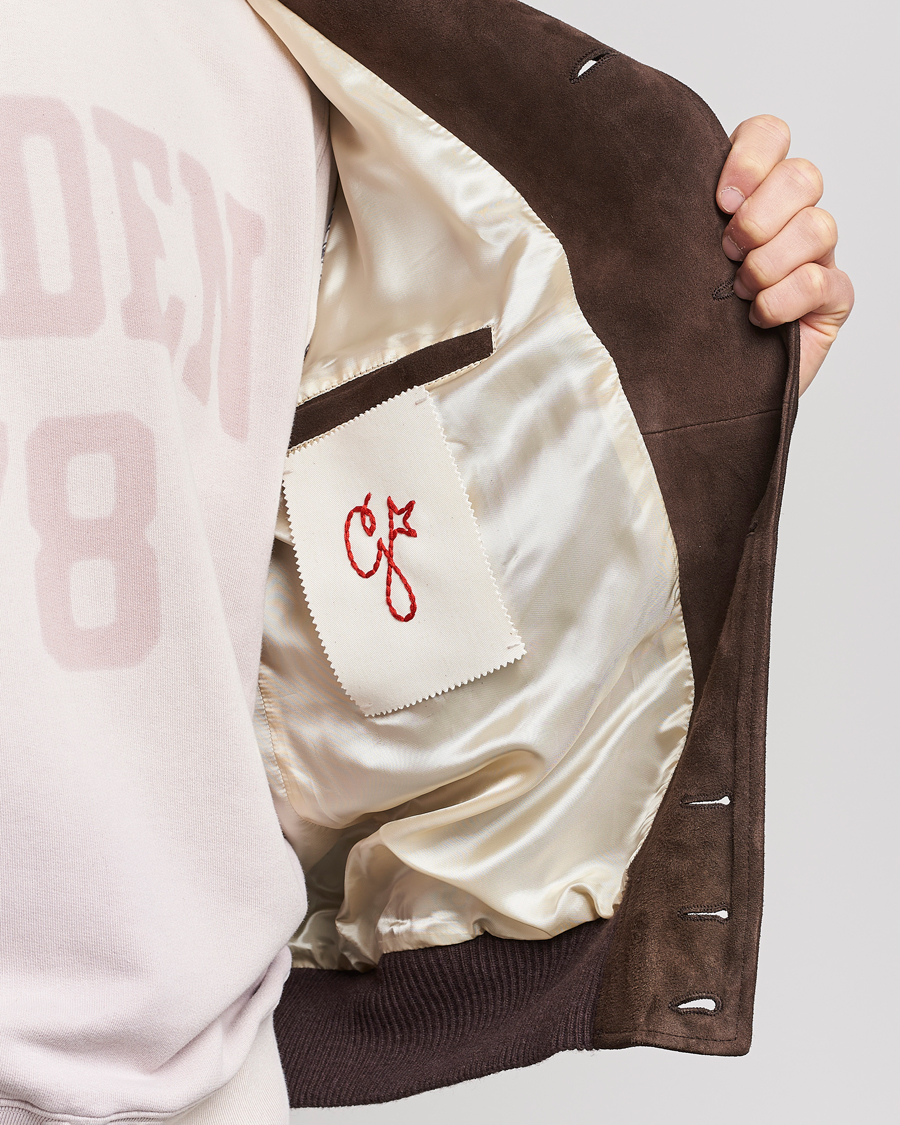 Herre | Jakker | Golden Goose | Deluxe Brand Soft Suede Jacket Dark Brown Suede