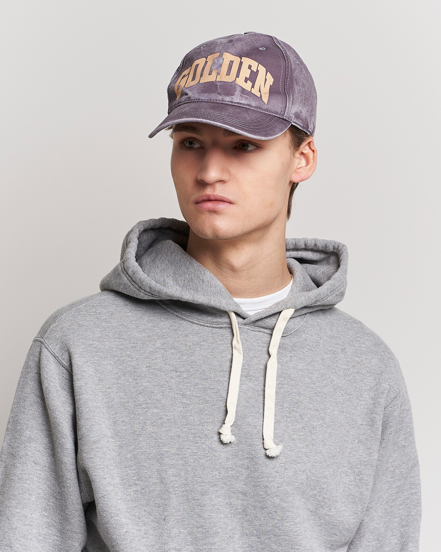 Herre | Golden Goose Deluxe Brand Distressed Cotton Baseball Cap Marzipan | Golden Goose | Deluxe Brand Distressed Cotton Baseball Cap Marzipan