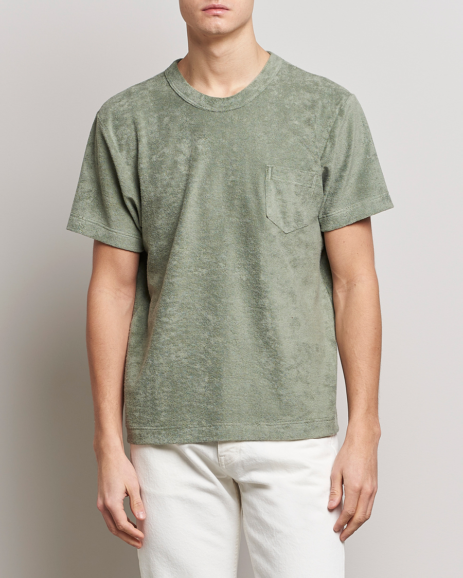 Herre |  | Howlin' | Fons Cotton Blend Terry Pocket Tee Agave