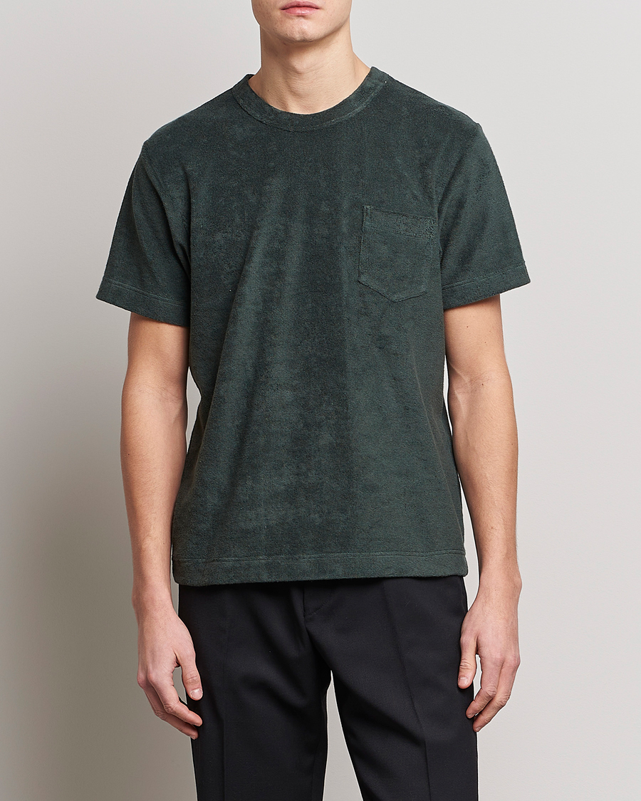 Herre |  | Howlin' | Fons Cotton Blend Terry Pocket Tee Greenish