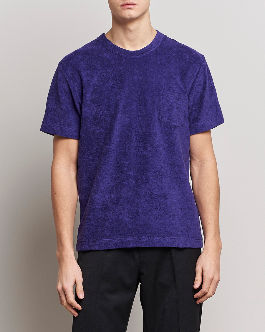 Herre |  | Howlin' | Fons Cotton Blend Terry Pocket Tee Purple Eyes