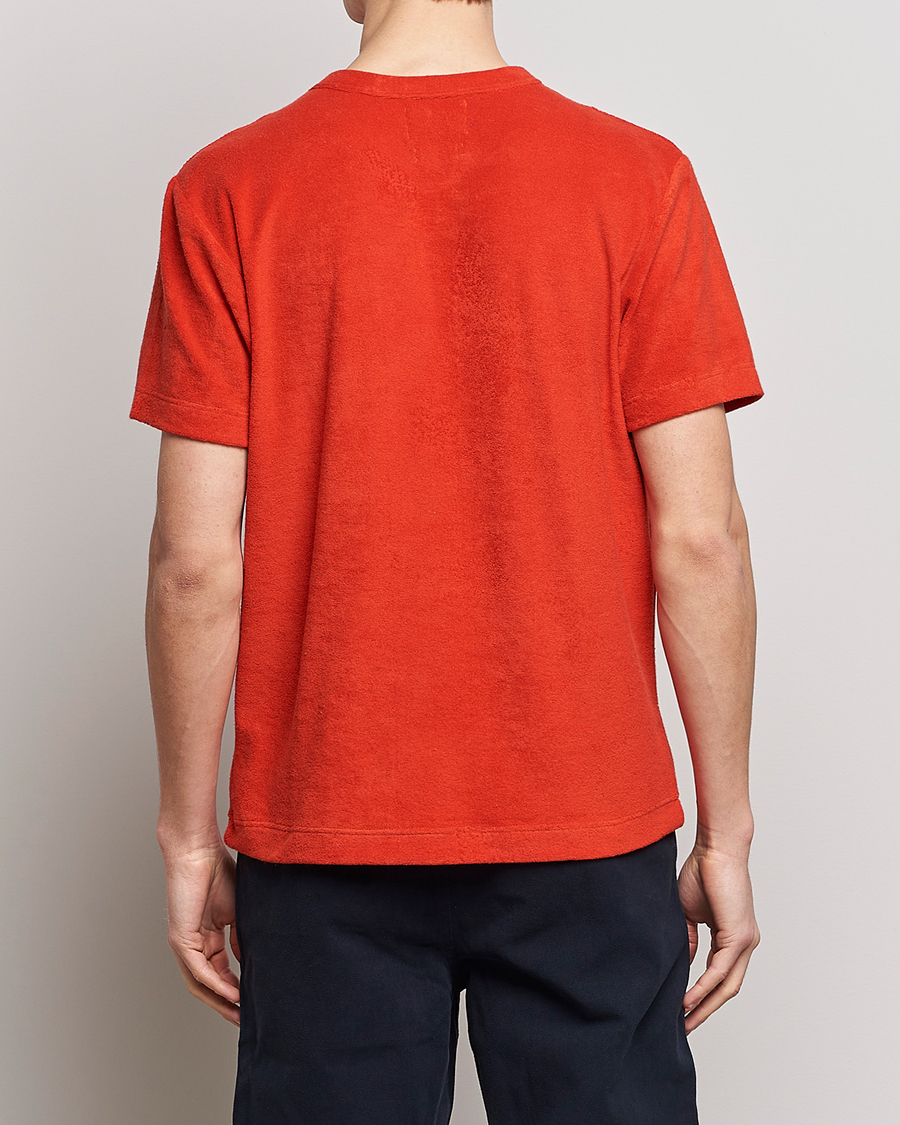 Herre | T-Shirts | Howlin' | Fons Cotton Blend Terry Pocket Tee Red Sky