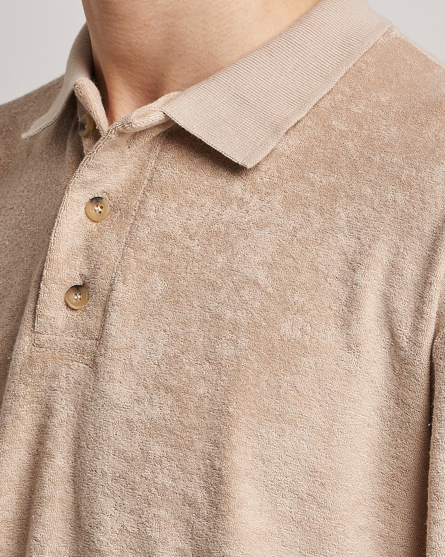Herre | Gensere | Howlin' | Long Sleeve Terry Polo Cashew