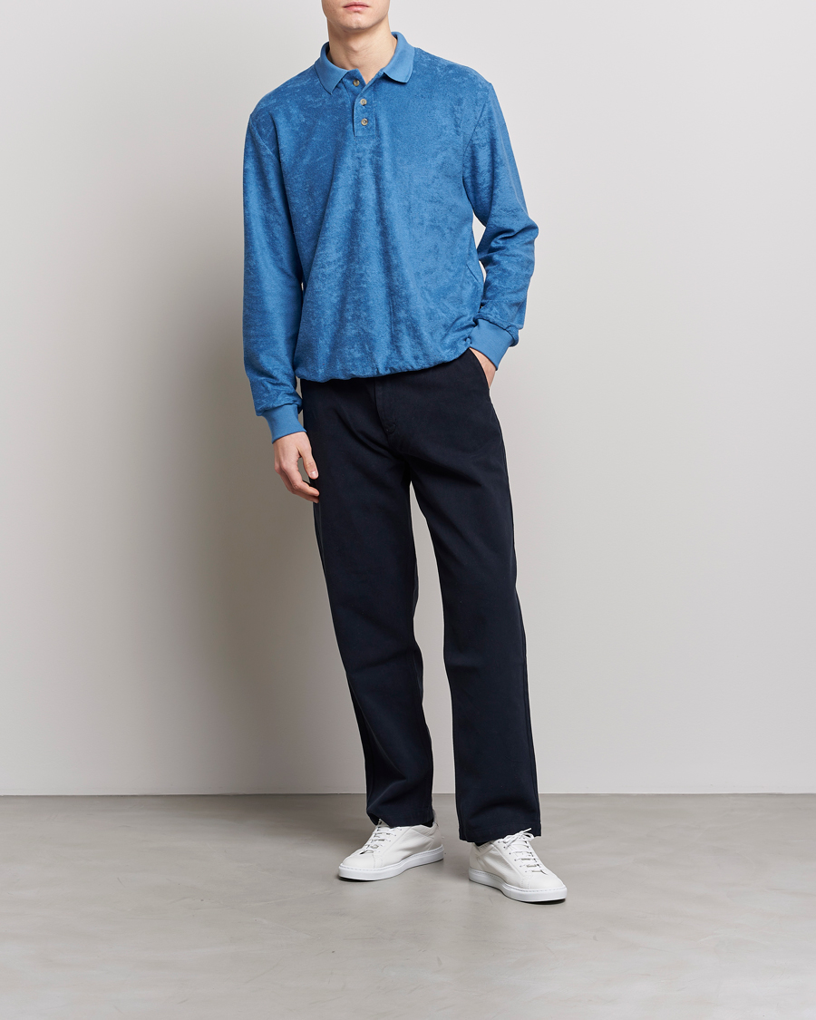 Herre | Gensere | Howlin' | Long Sleeve Terry Polo Summer Blue