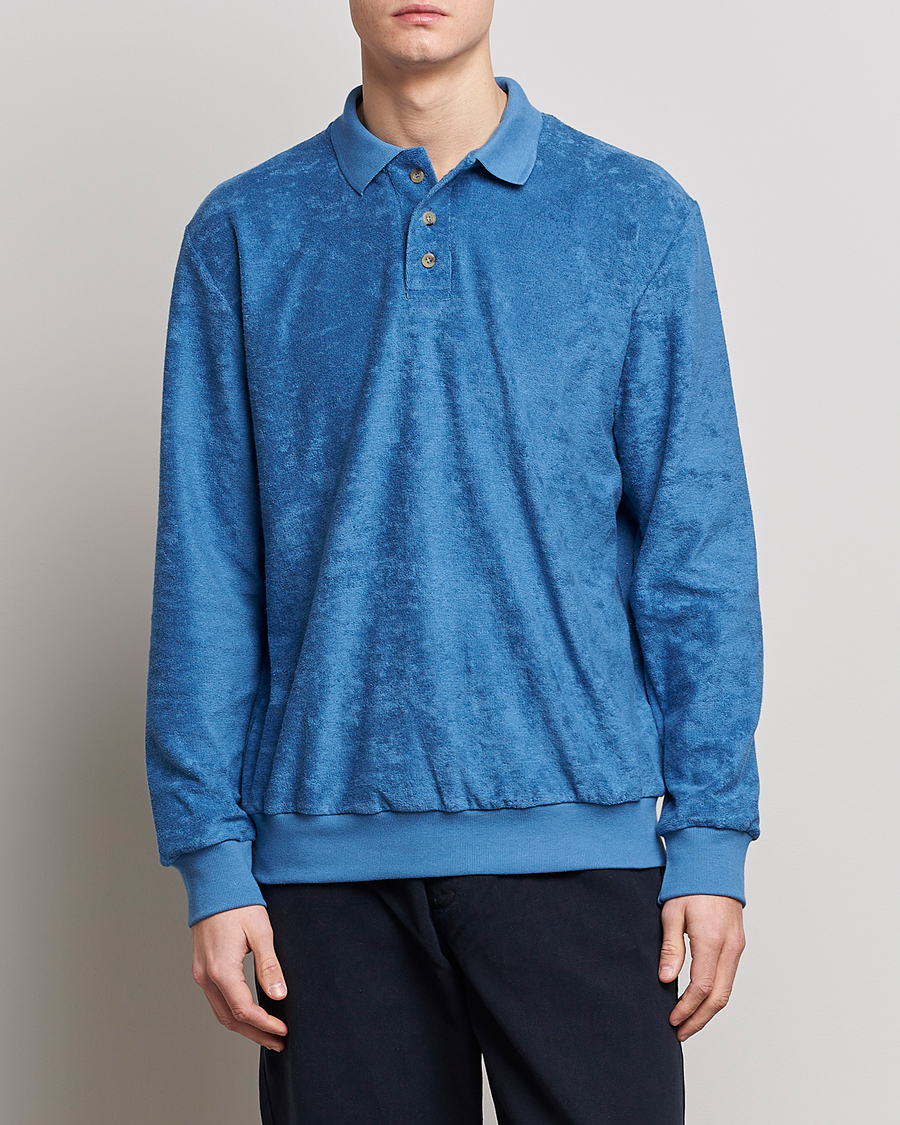 Herre | Gensere | Howlin' | Long Sleeve Terry Polo Summer Blue