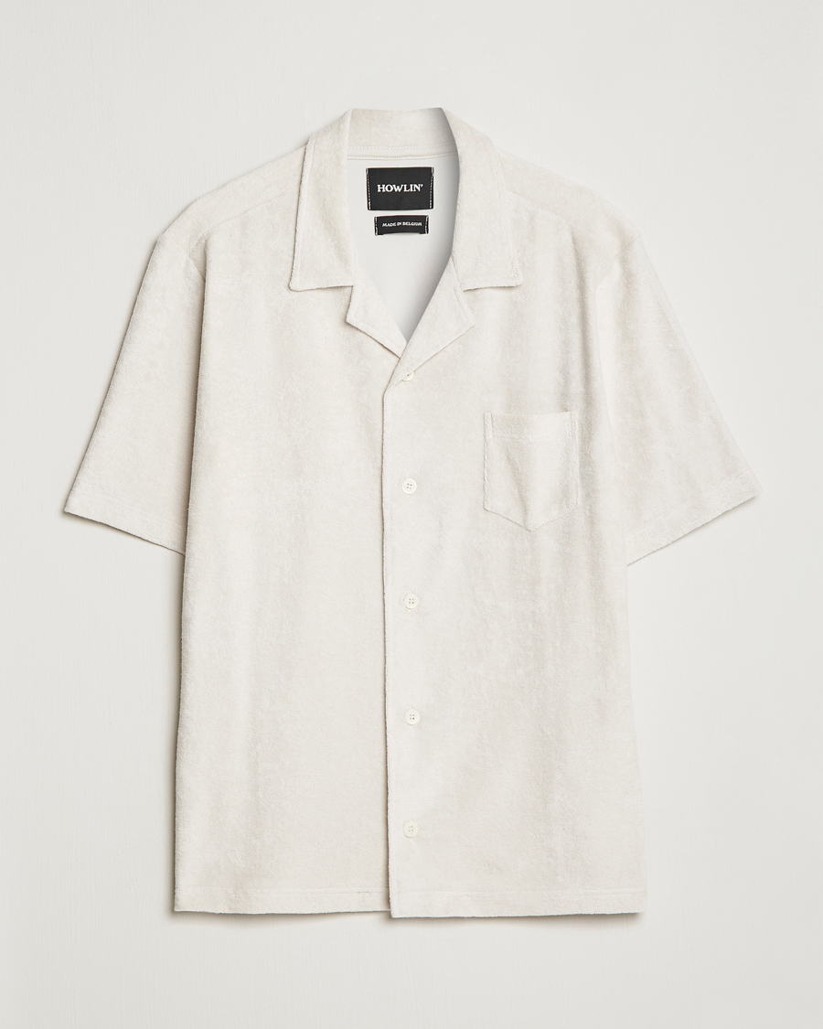 Herre | Skjorter | Howlin' | Short Sleeve Terry Shirt White Sand