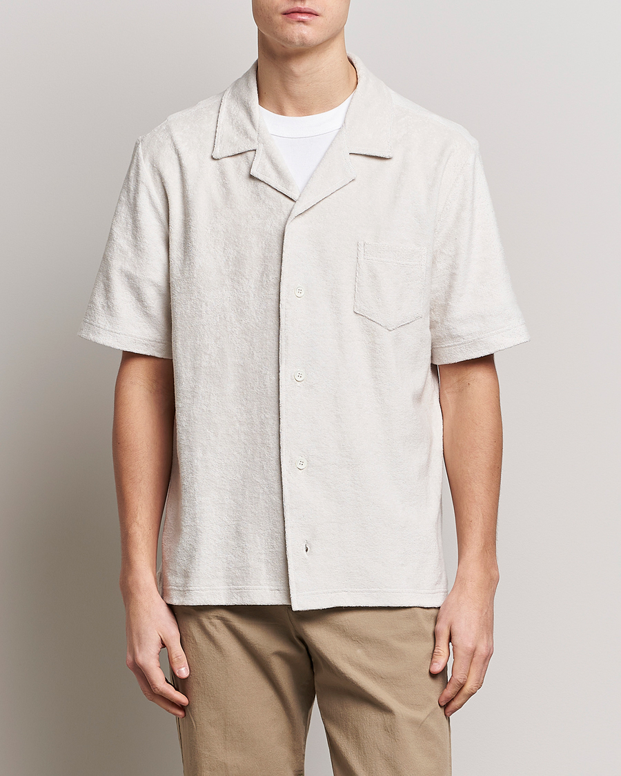 Herre | Kortermede skjorter | Howlin' | Short Sleeve Terry Shirt White Sand