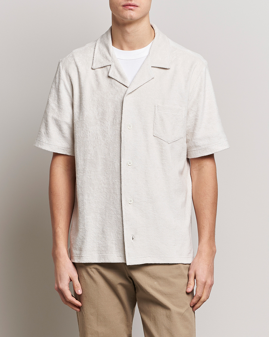 Herre | Skjorter | Howlin' | Short Sleeve Terry Shirt White Sand