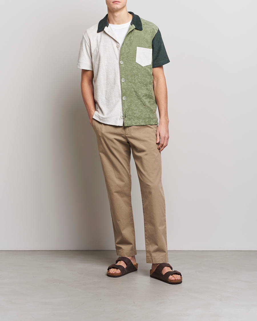 Herre | Skjorter | Howlin' | Short Sleeve Color Block Terry Shirt Agave