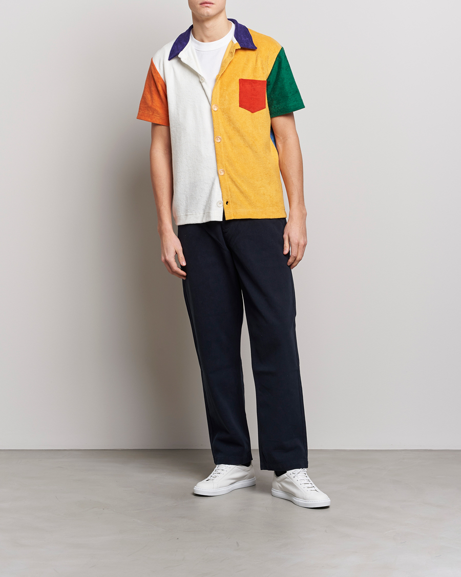 Herre | Skjorter | Howlin' | Short Sleeve Color Block Terry Shirt Butter In The Sun