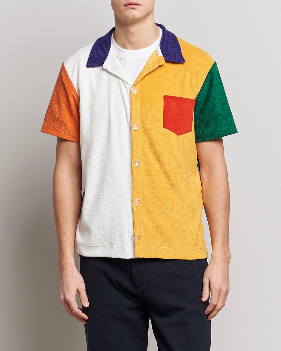Herre | Kortermede skjorter | Howlin' | Short Sleeve Color Block Terry Shirt Butter In The Sun