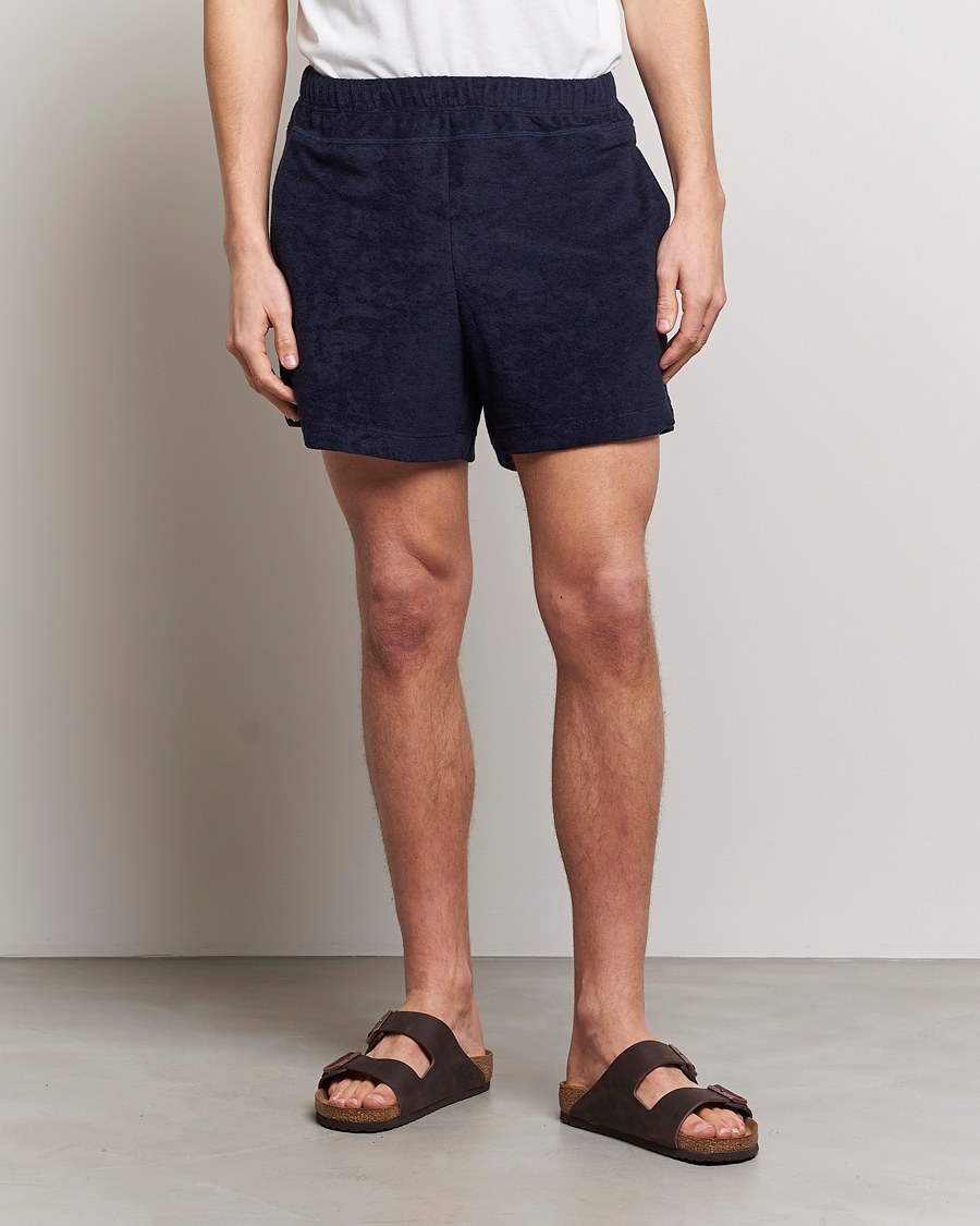 Herre | Joggebukseshorts | Howlin' | Cotton Blend Terry Shorts Navy