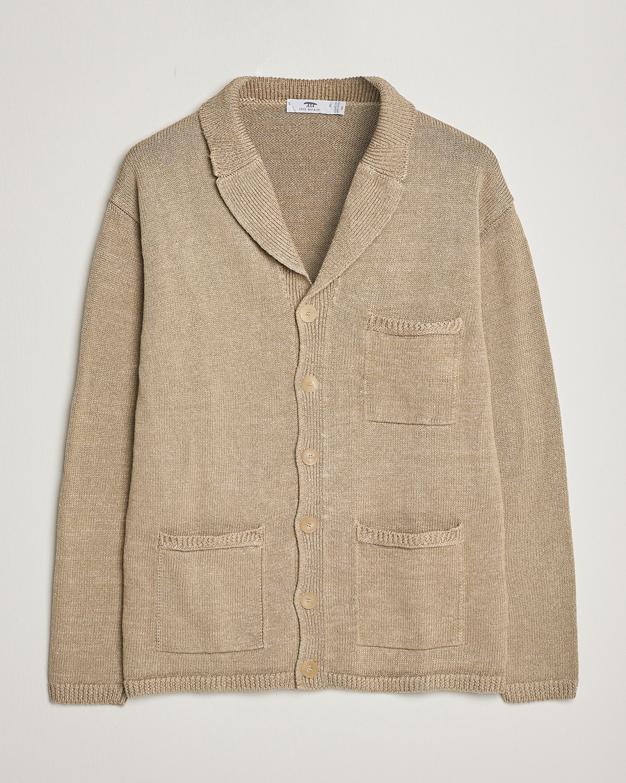 Herre | Gensere | Inis Meáin | Washed Linen Pub Jacket Dark Natural