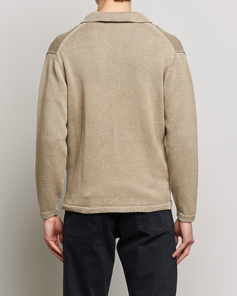 Herre | Gensere | Inis Meáin | Washed Linen Pub Jacket Dark Natural