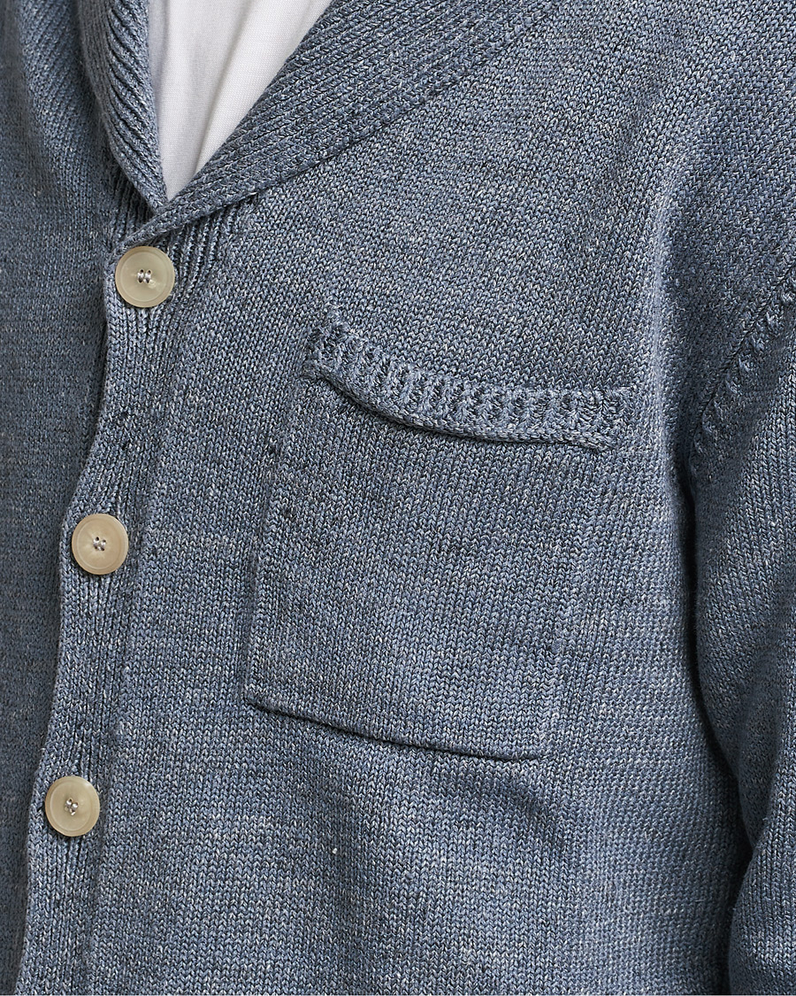 Herre | Gensere | Inis Meáin | Washed Linen Pub Jacket Stone