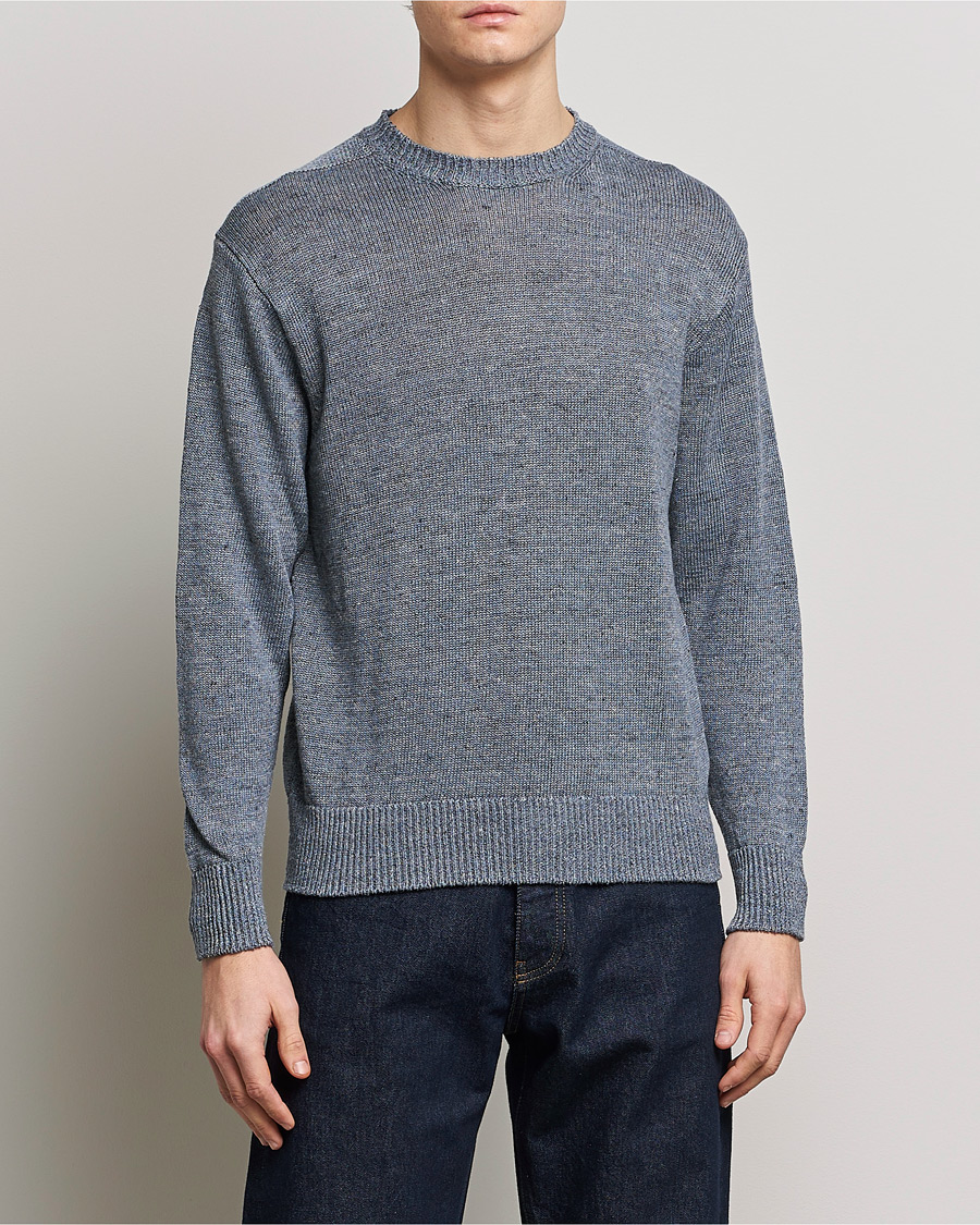 Herre |  | Inis Meáin | Donegal Washed Linen Crew Neck Stone