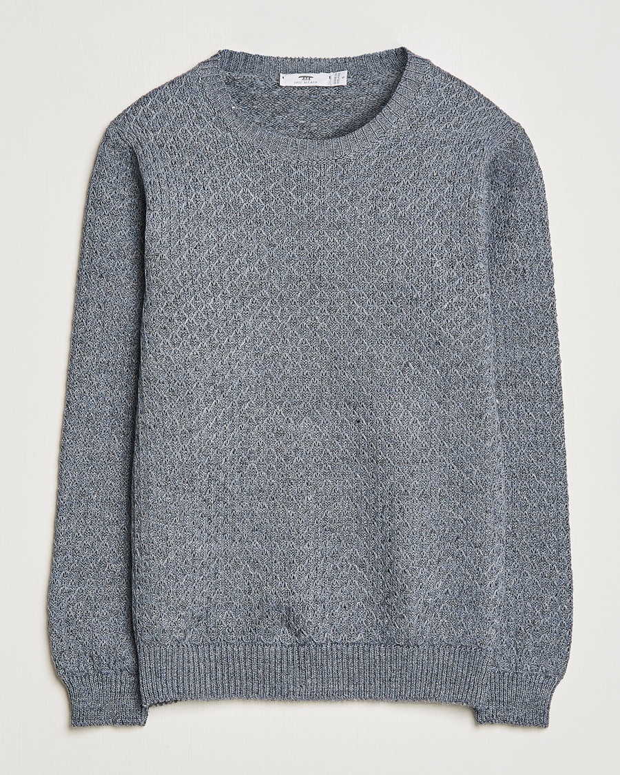 Herre | Gensere | Inis Meáin | Fishnet Linen Sweater Stone