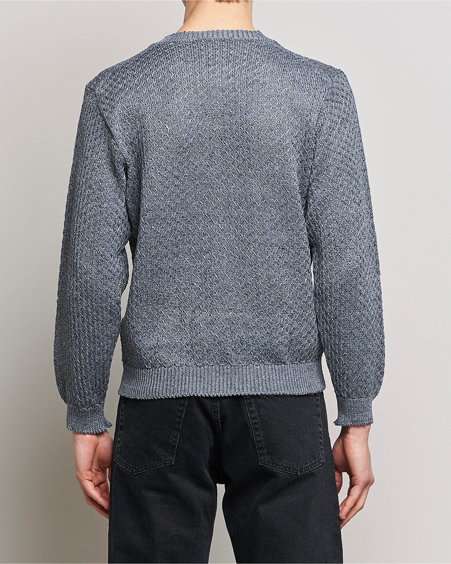 Herre | Gensere | Inis Meáin | Fishnet Linen Sweater Stone