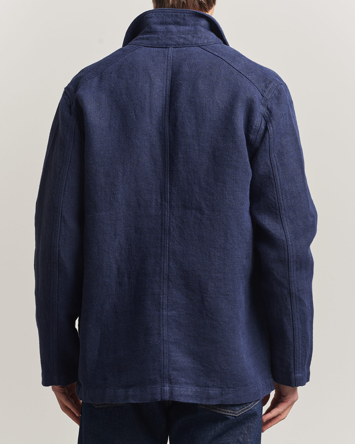 Herre | Jakker | Drake's | Heavy Linen 5-Pocket Chore Jacket Navy