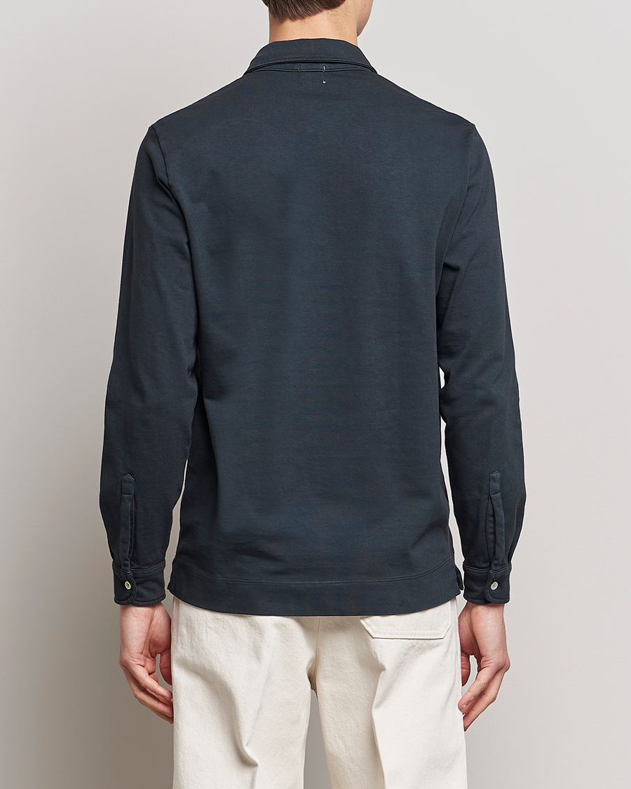 Herre | Gensere | Massimo Alba | Ischia Long Sleeve Cotton Polo Washed Black
