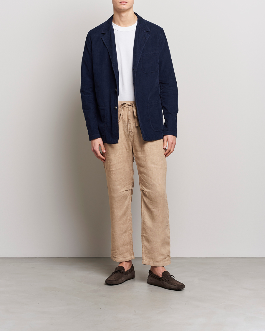 Herre | Dressjakker | Massimo Alba | Baglietto Baby Corduroy Jacket Navy