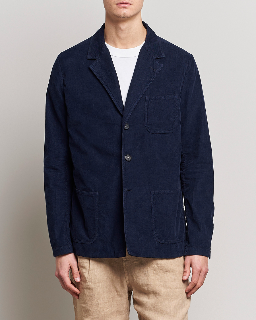 Herre | Dressjakker | Massimo Alba | Baglietto Baby Corduroy Jacket Navy