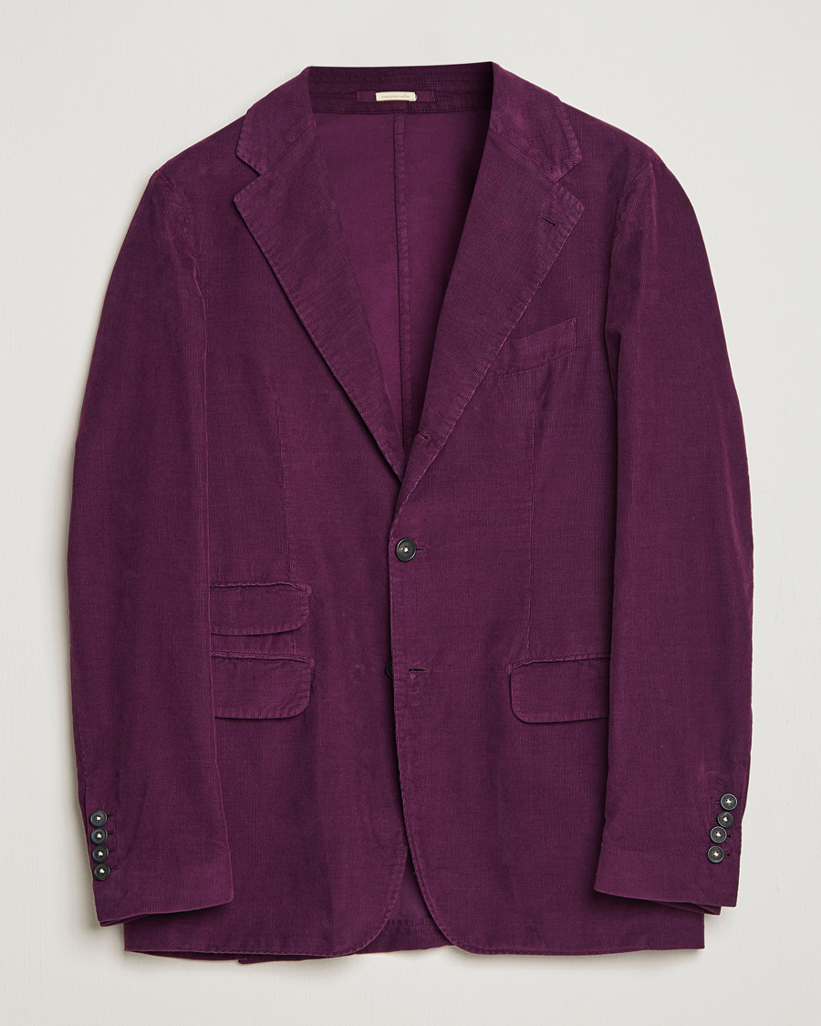 Herre | Dressjakker | Massimo Alba | Baby Corduroy Blazer Plum