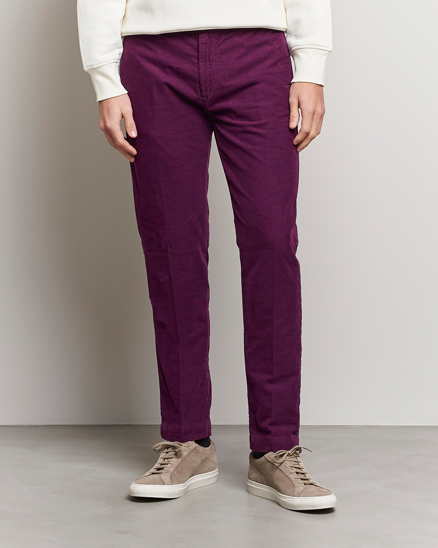 Herre | Bukser | Massimo Alba | Baby Corduroy Trousers Plum