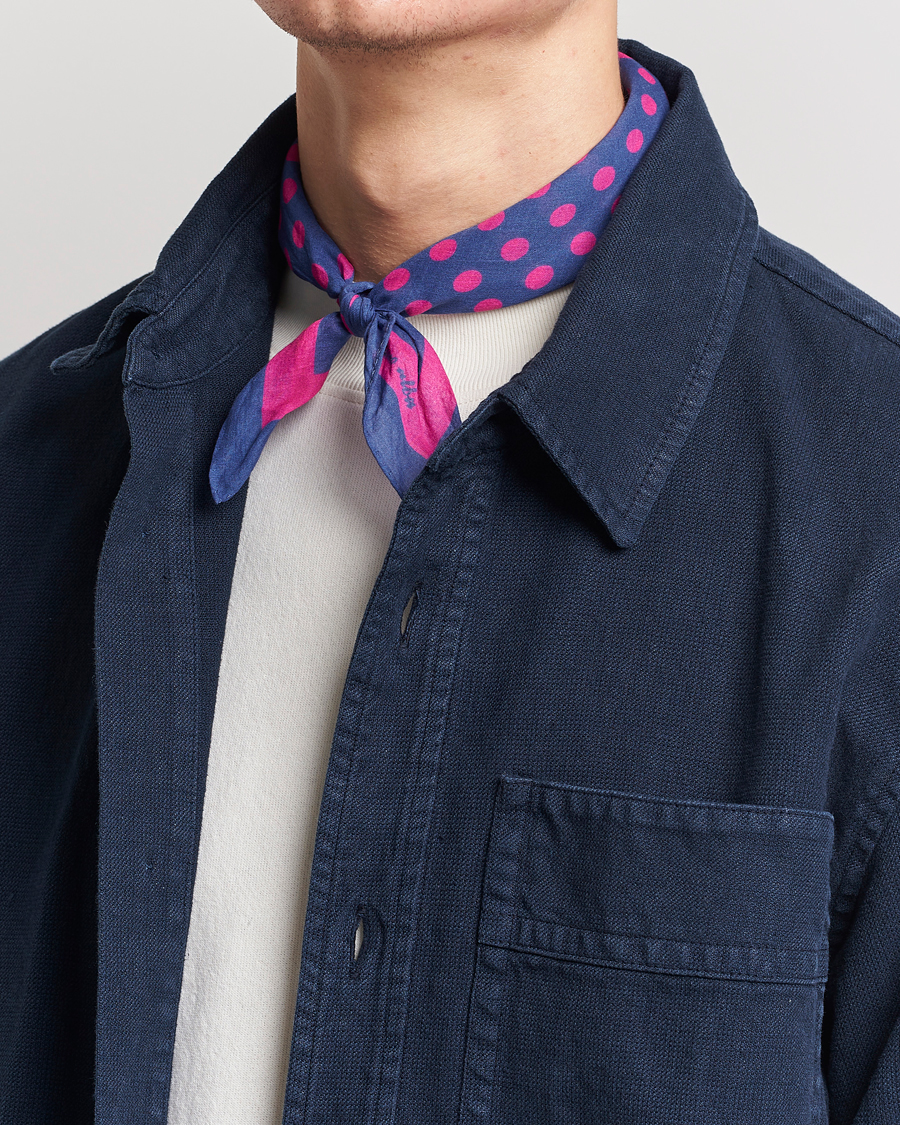 Herre |  | Massimo Alba | Cotton Voile Bandana Blue Massaua