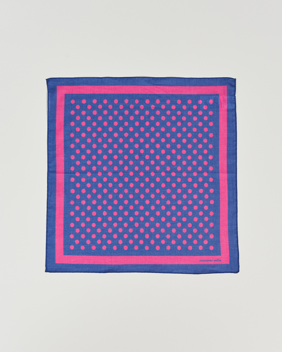 Herre | Massimo Alba Cotton Voile Bandana Blue Massaua | Massimo Alba | Cotton Voile Bandana Blue Massaua