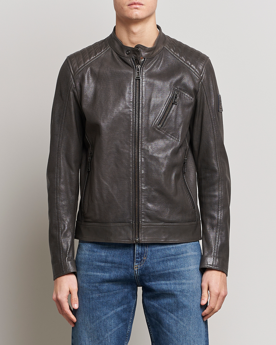Herre | Jakker | Belstaff | V Racer Air Leather Jacket Dark Grey
