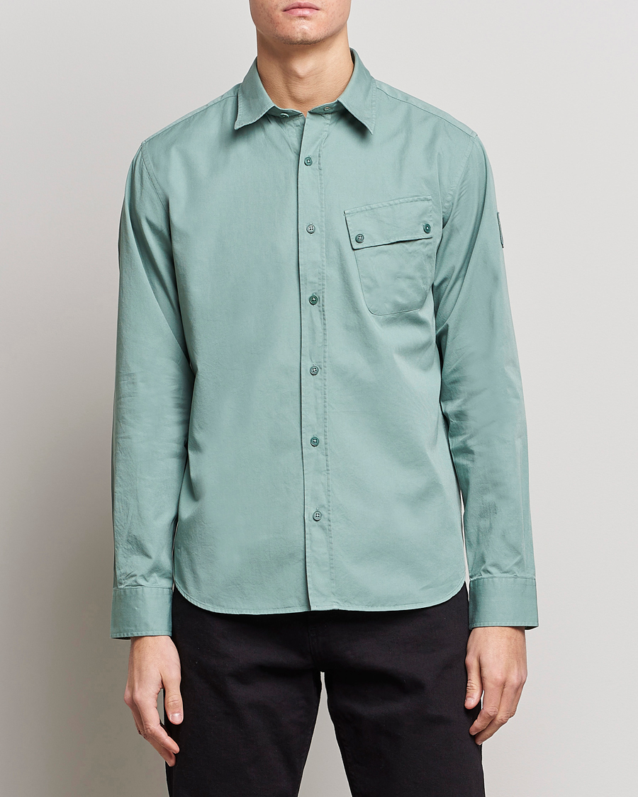 Herre | Skjorter | Belstaff | Pitch Cotton Pocket Shirt Steel Green
