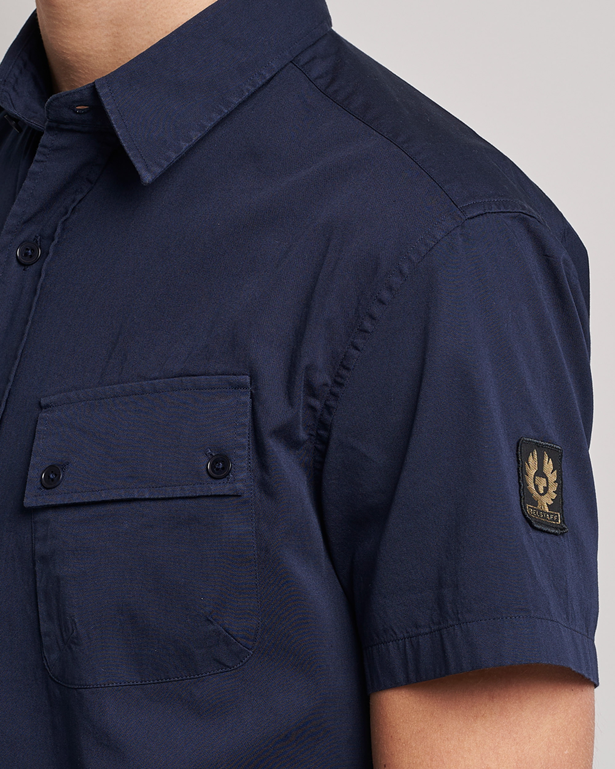 Herre | Skjorter | Belstaff | Short Sleeve Pitch Shirt Neep Navy