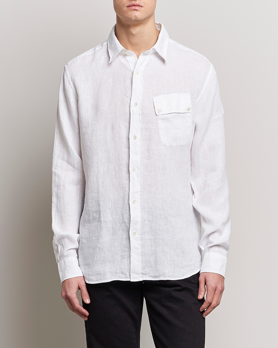 Herre | | Belstaff | Pitch Linen Pocket Shirt White