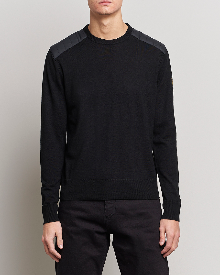 Herre | Belstaff | Belstaff | Kerrigan Crew Neck Merino Sweatshirt Black