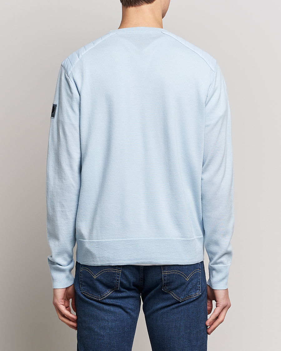 Herre | Gensere | Belstaff | Kerrigan Crew Neck Merino Sweatshirt Sky Blue
