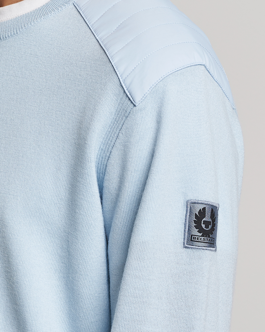 Herre | Gensere | Belstaff | Kerrigan Crew Neck Merino Sweatshirt Sky Blue