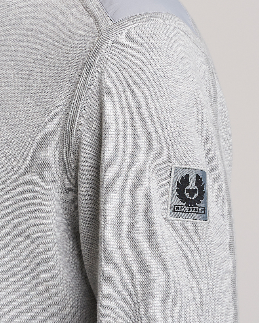 Herre | Gensere | Belstaff | Curve Cotton Crew Neck Old Silver Heather