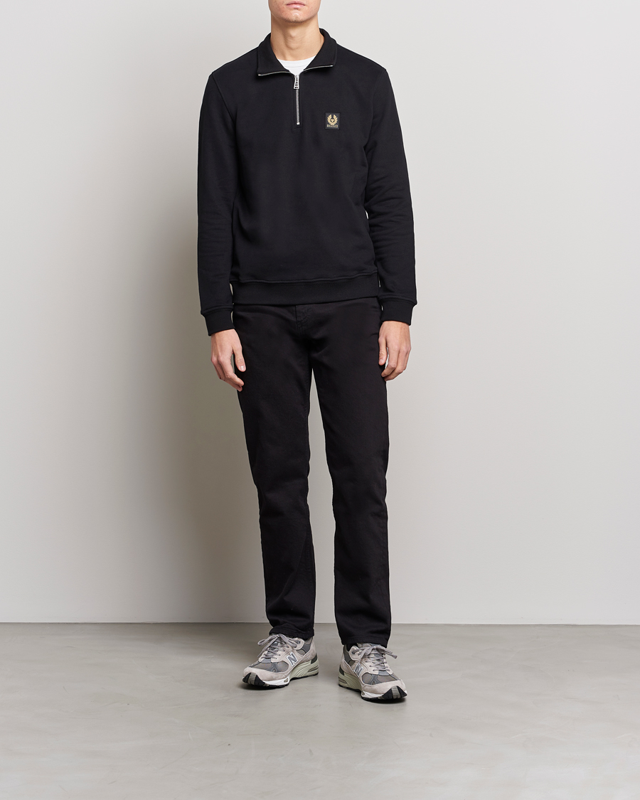 Herre | Gensere | Belstaff | Signature Half Zip Sweatshirt Black