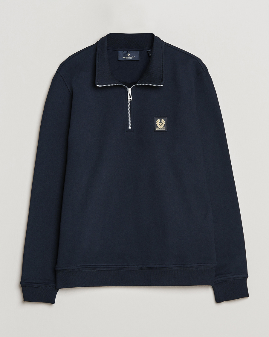 Herre | Gensere | Belstaff | Signature Half Zip Sweatshirt Dark Ink