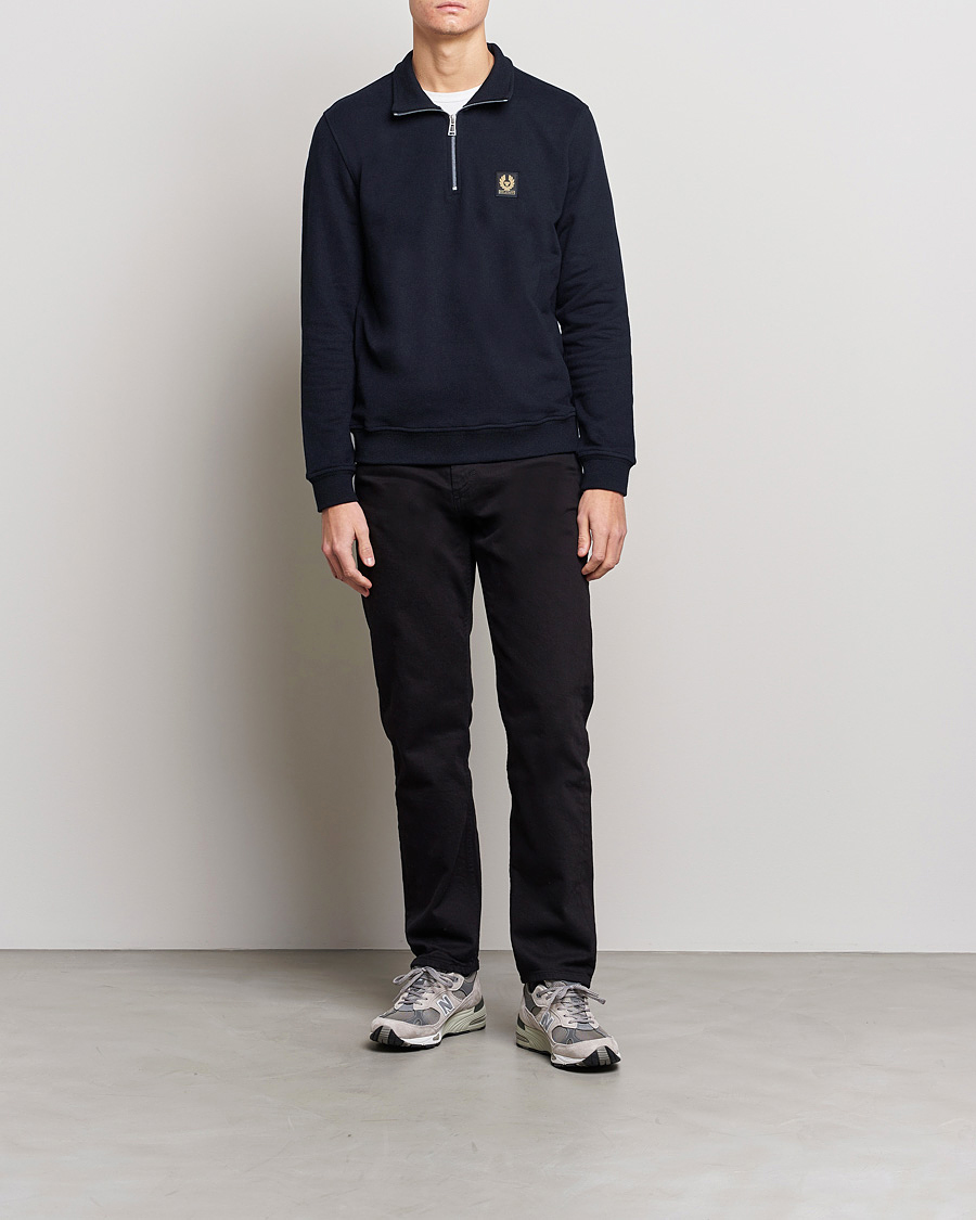 Herre | Gensere | Belstaff | Signature Half Zip Sweatshirt Dark Ink