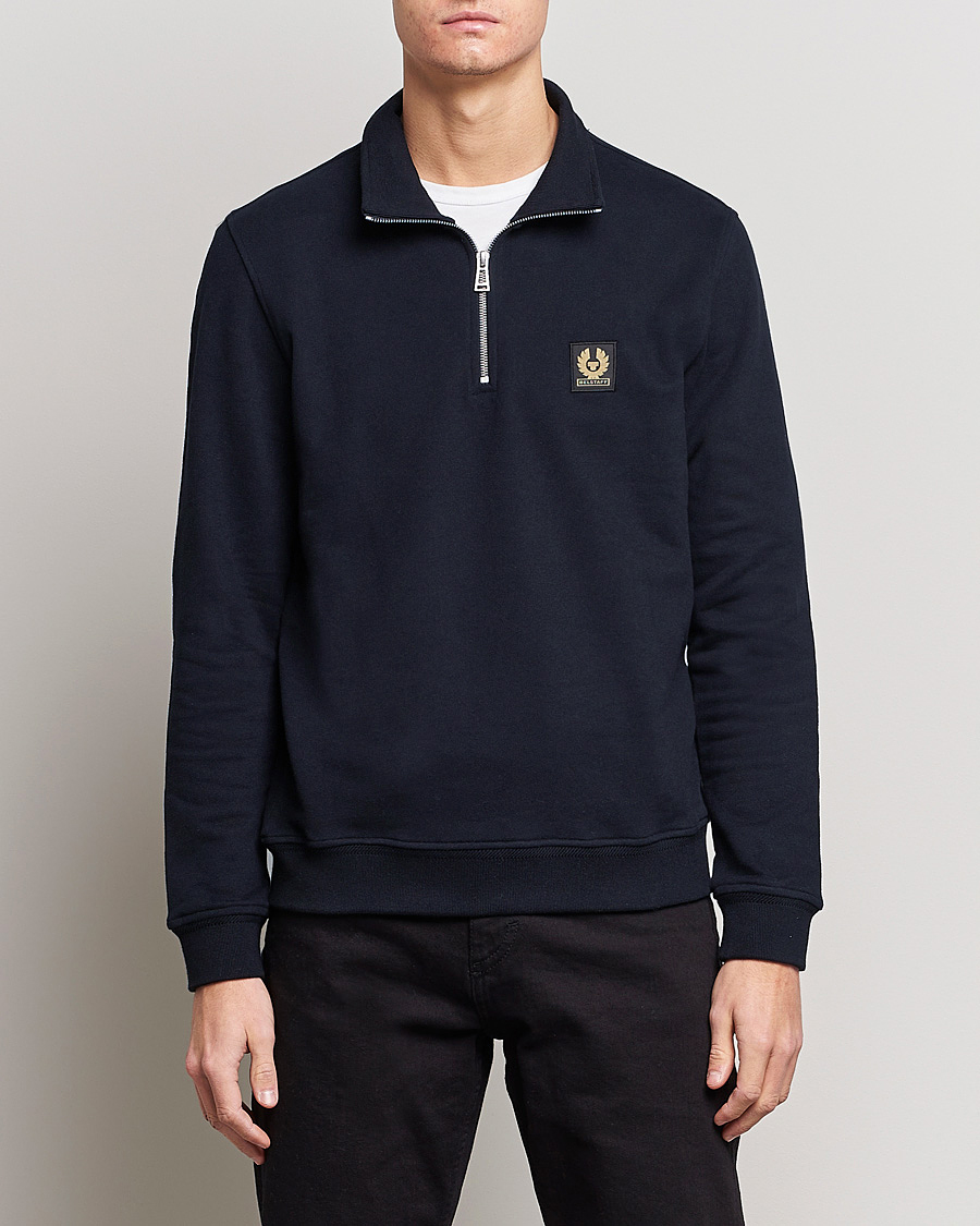 Herre | Gensere | Belstaff | Signature Half Zip Sweatshirt Dark Ink