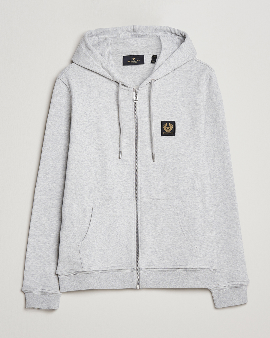 Herre | Gensere | Belstaff | Full Zip Hoodie Old Silver Heather