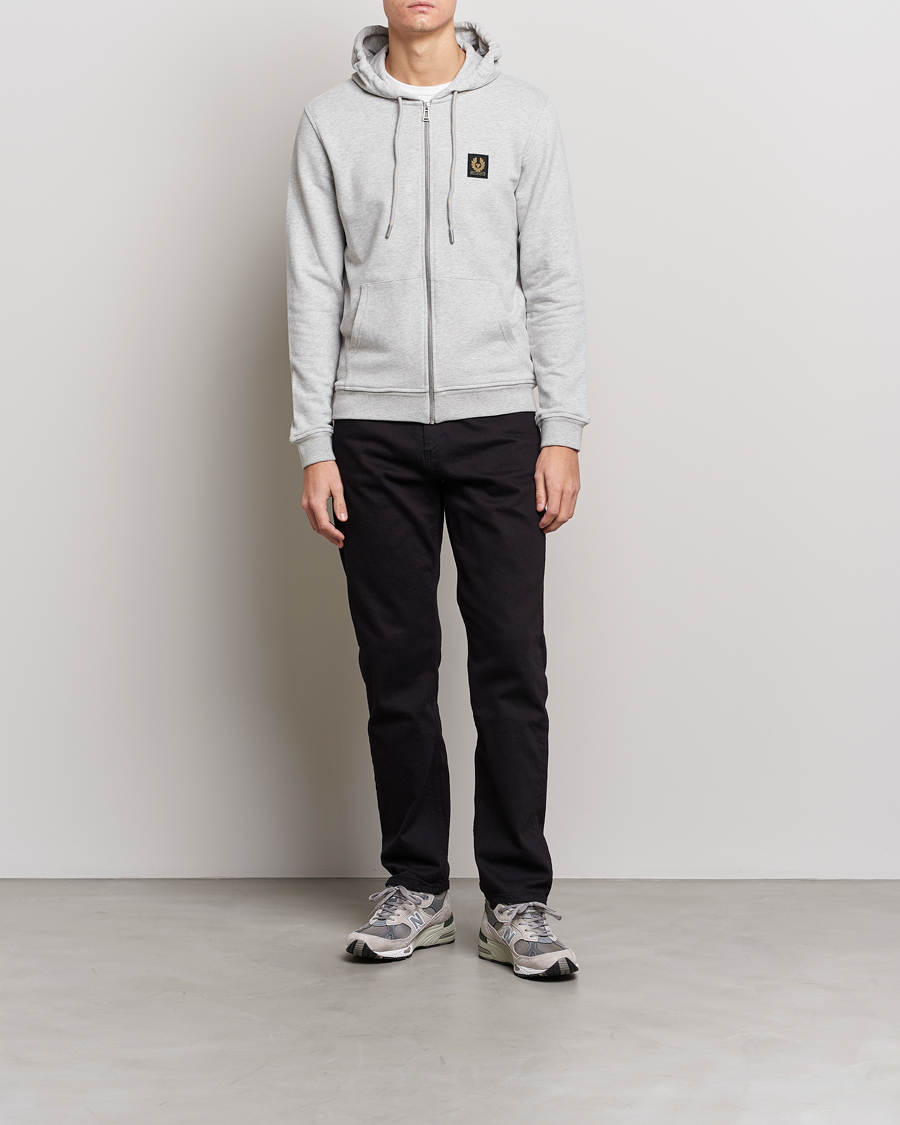 Herre | Gensere | Belstaff | Full Zip Hoodie Old Silver Heather