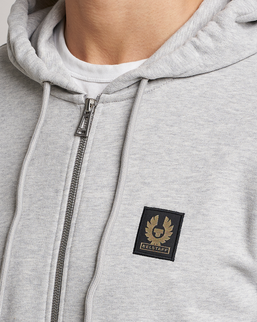 Herre | Gensere | Belstaff | Full Zip Hoodie Old Silver Heather