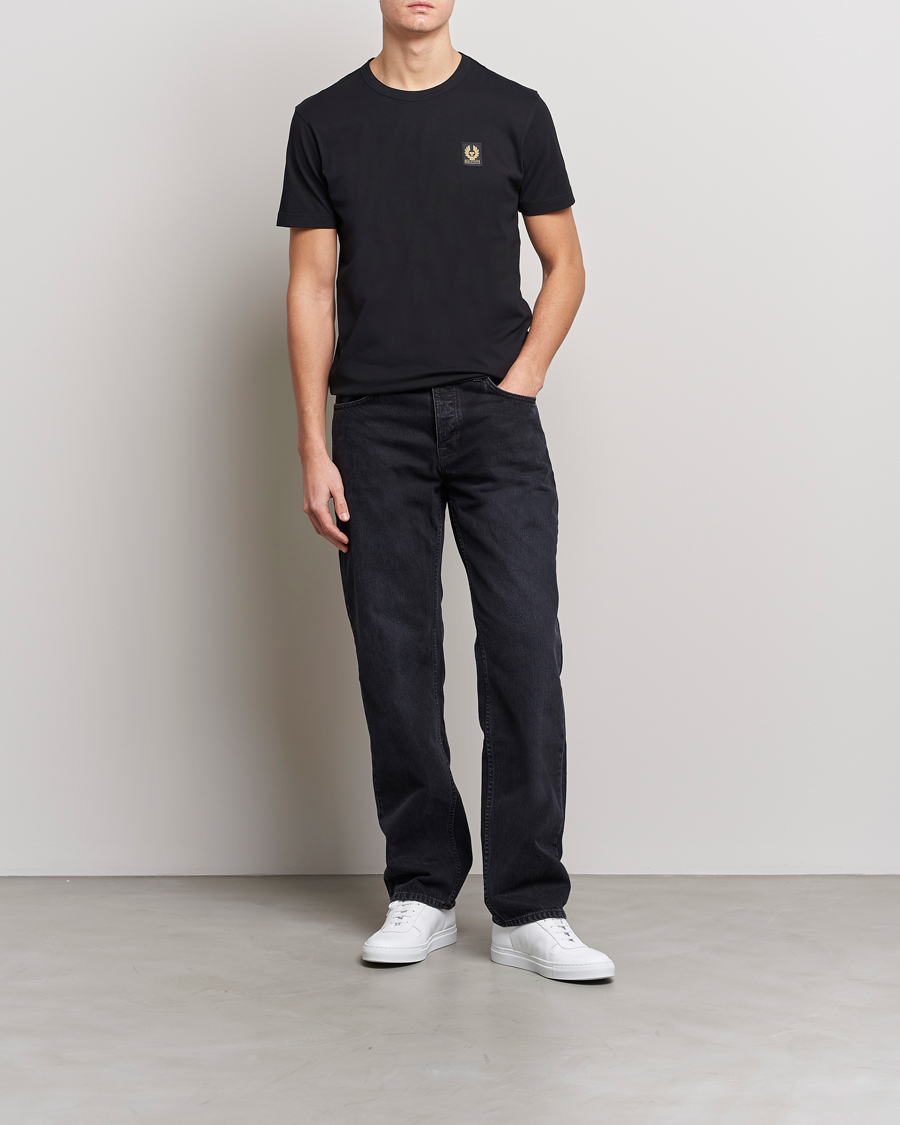 Herre | T-Shirts | Belstaff | Cotton Logo T-Shirt BLACK