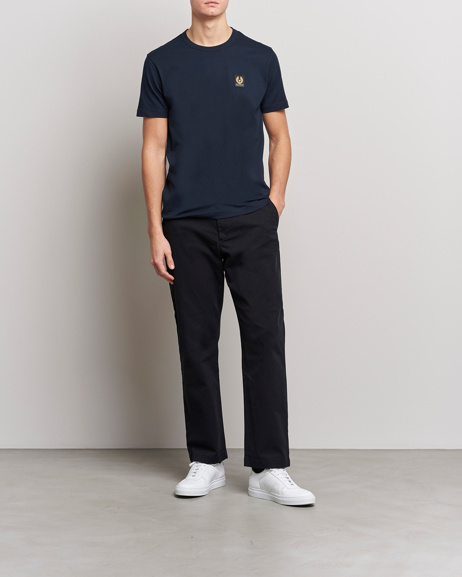 Herre | T-Shirts | Belstaff | Cotton Logo T-Shirt Dark Ink