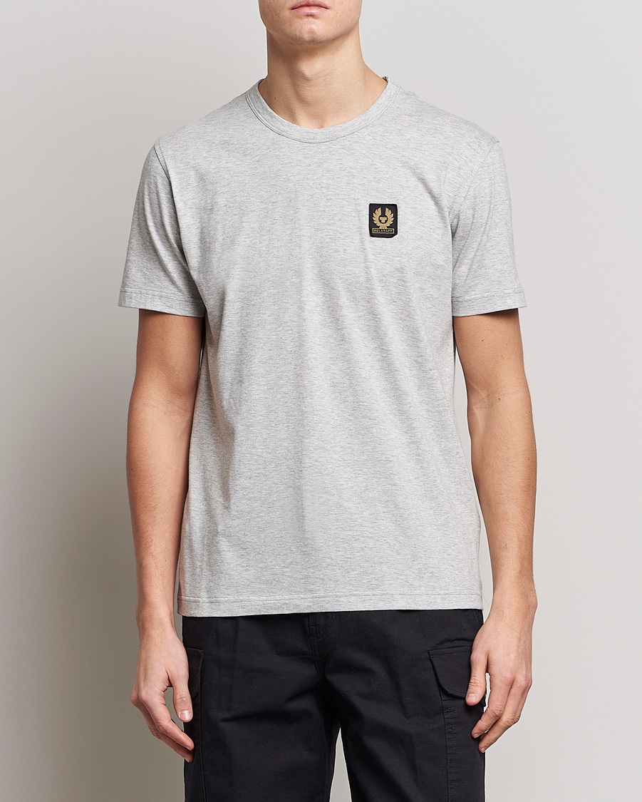 Herre | T-Shirts | Belstaff | Cotton Logo T-Shirt Old Silver Heather